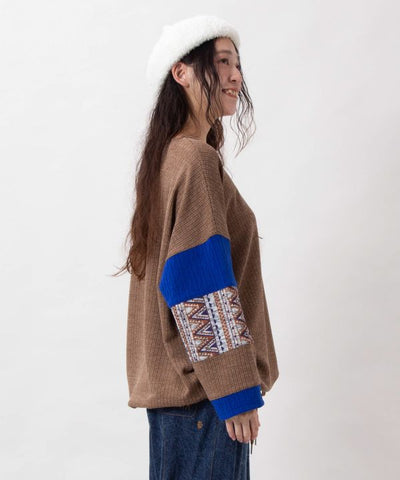 Geometric Pattern Patchwork Top