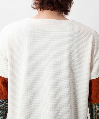 Men's Geometric Pattern Patchwork Top