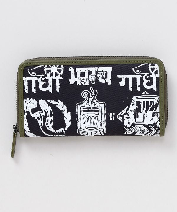 Folk Art Graphic Long Wallet by AMINA - Ametsuchi