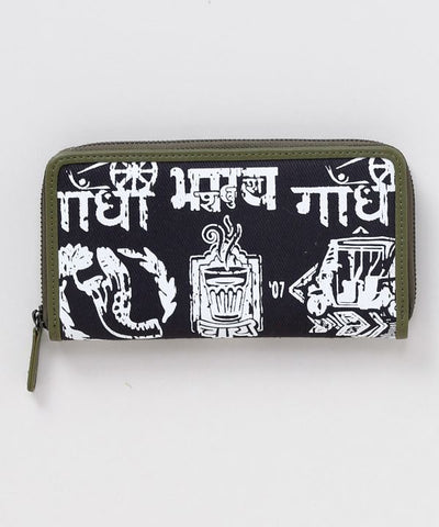 Folk Art Graphic Long Wallet by AMINA - Ametsuchi