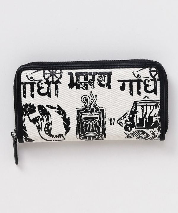 Folk Art Graphic Long Wallet by AMINA - Ametsuchi