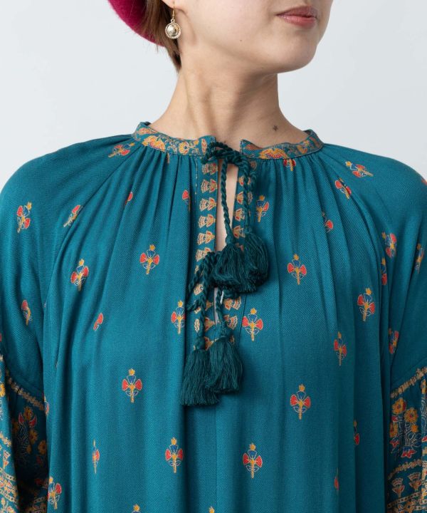 Indian Market Glitter Print Dress