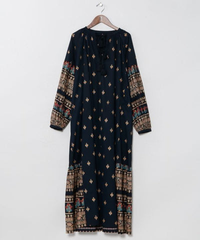 Indian Market Glitter Print Dress