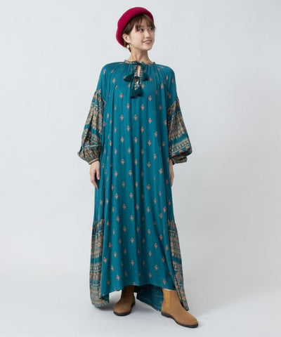 Indian Market Glitter Print Dress