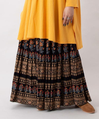 Glitter Printed Tiered Skirt by AMINA - Ametsuchi