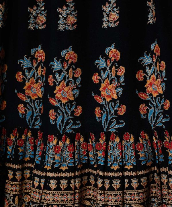 Glitter Printed Tiered Skirt