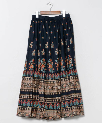 Glitter Printed Tiered Skirt