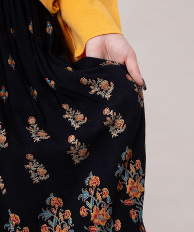 Glitter Printed Tiered Skirt