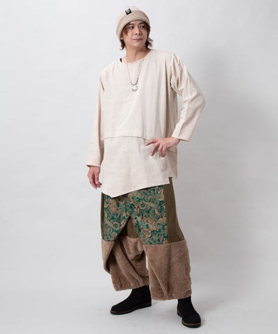 Men's Herringbone Cotton Oversized Top