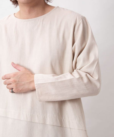 Men's Herringbone Cotton Oversized Top