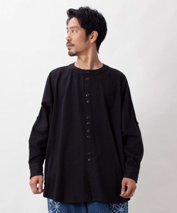 Free Traveler Paisley Embroidered Shirt by AMINA - Ametsuchi