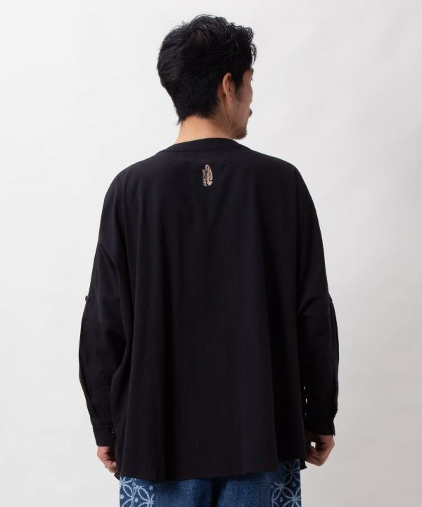Free Traveler Paisley Embroidered Shirt by AMINA - Ametsuchi