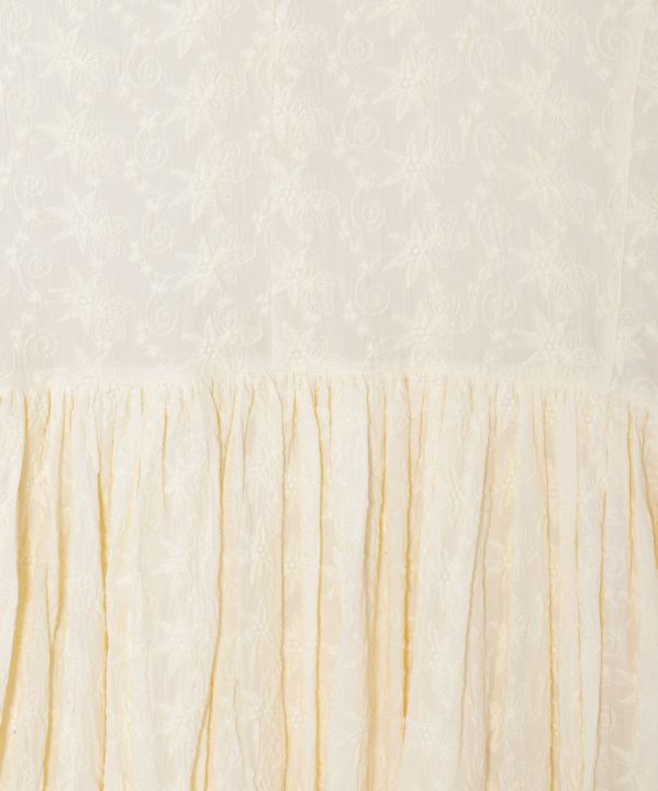 Floral Embroidered Cotton Dress