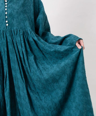 Floral Embroidered Cotton Dress