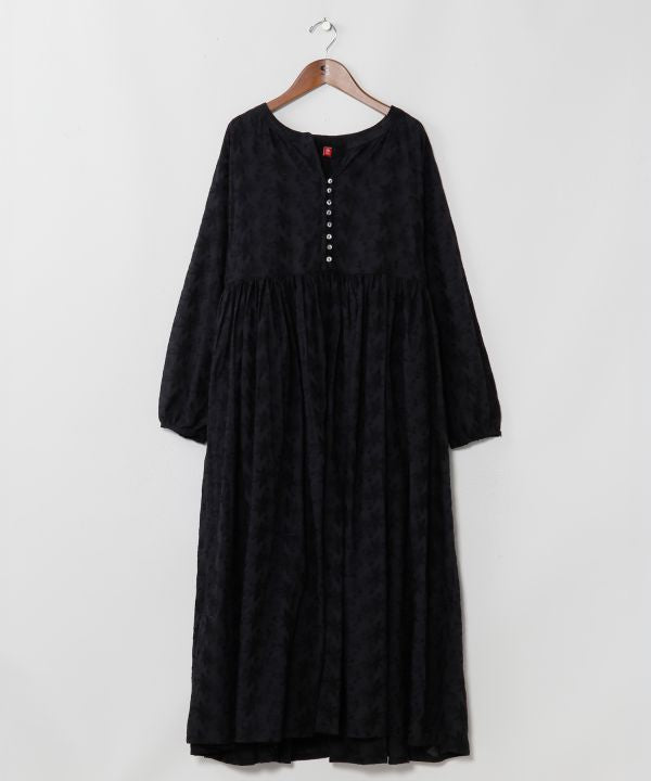 Floral Embroidered Cotton Dress by AMINA - Ametsuchi
