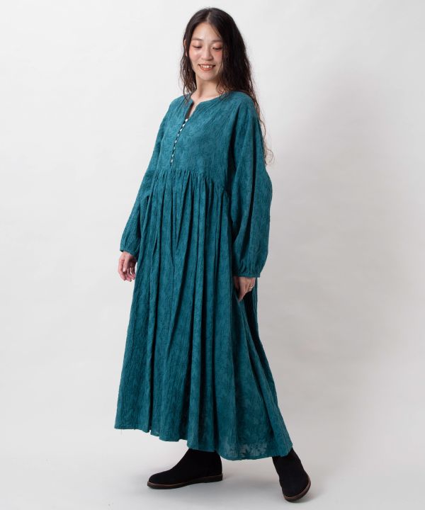 Floral Embroidered Cotton Dress