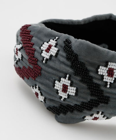 Indian Embroidered Beaded Sequin Headband by AMINA - Ametsuchi