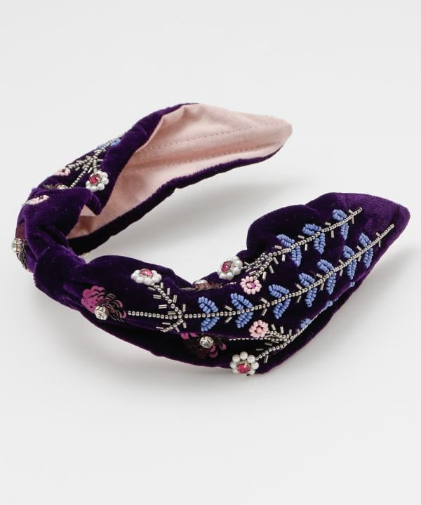 Indian Embroidered Beaded Sequin Headband by AMINA - Ametsuchi