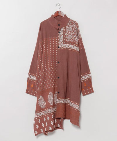 Indian Block Print Patchwork Long Shirt