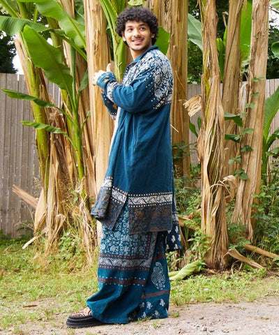 Indian Block Print Patchwork Long Shirt