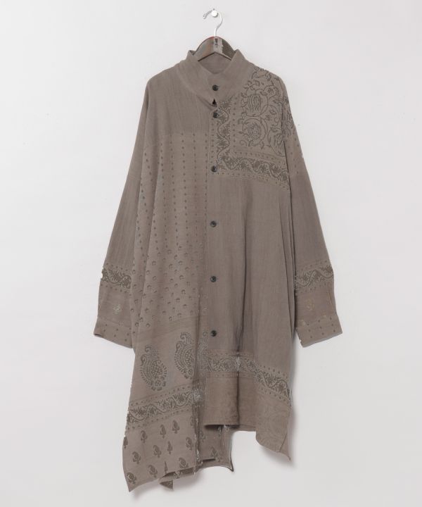 Indian Block Print Patchwork Long Shirt
