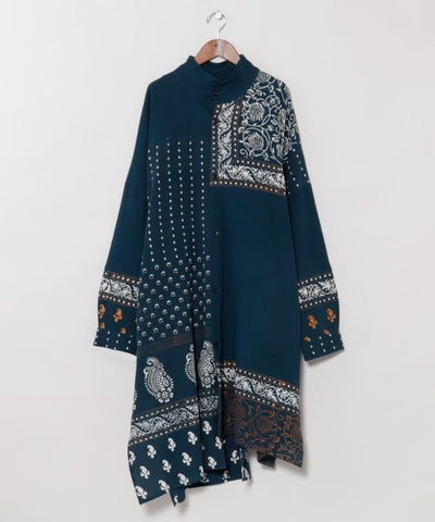 Indian Block Print Patchwork Long Shirt
