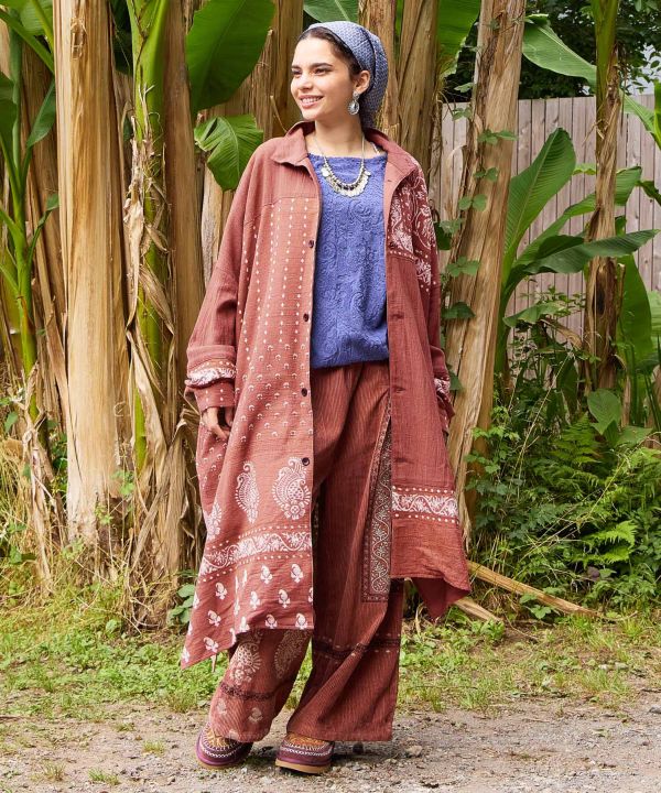 Indian Block Print Patchwork Long Shirt