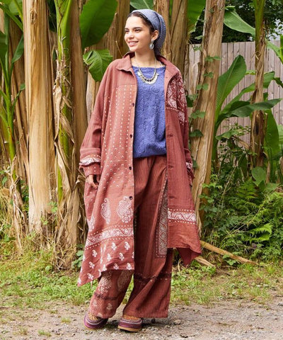 Indian Block Print Patchwork Long Shirt