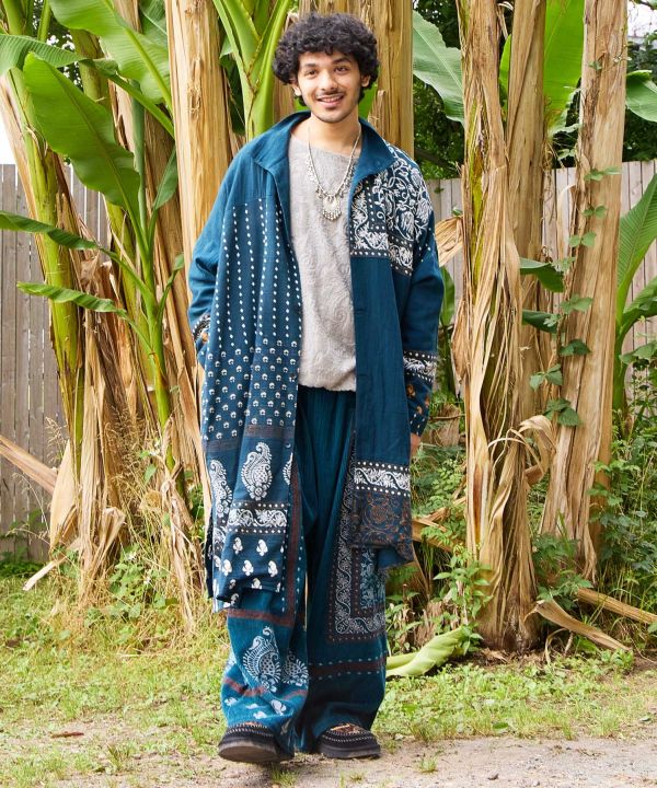 Indian Block Print Patchwork Long Shirt