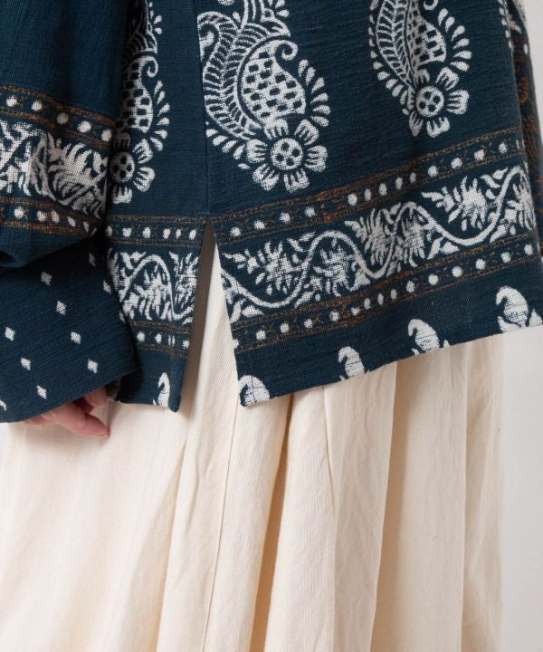 Indian Block Print Asymmetrical Top