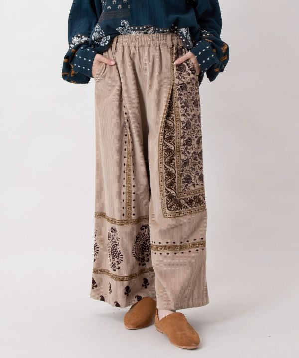 Indian Block Print Corduroy Pants