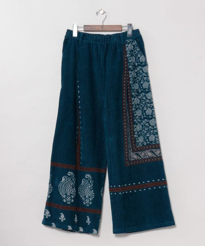 Indian Block Print Corduroy Pants