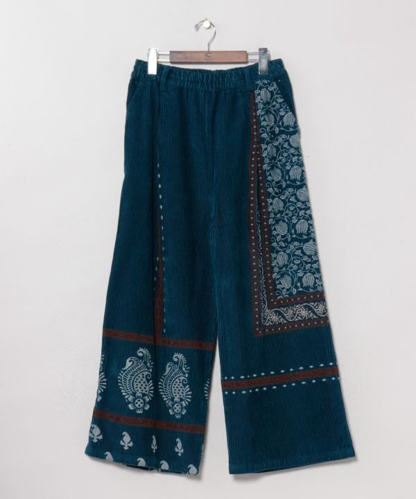 Indian Block Print Corduroy Pants