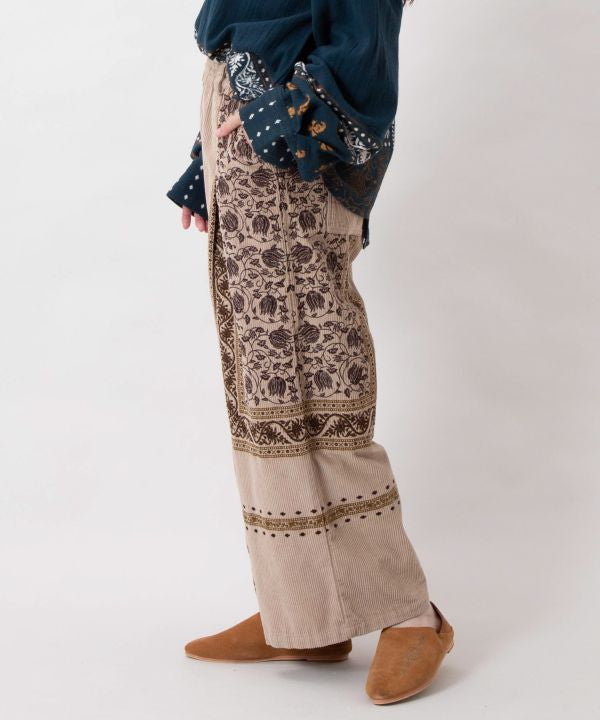 Indian Block Print Corduroy Pants