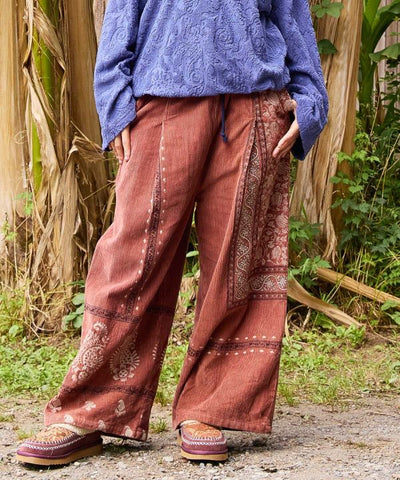 Indian Block Print Corduroy Pants