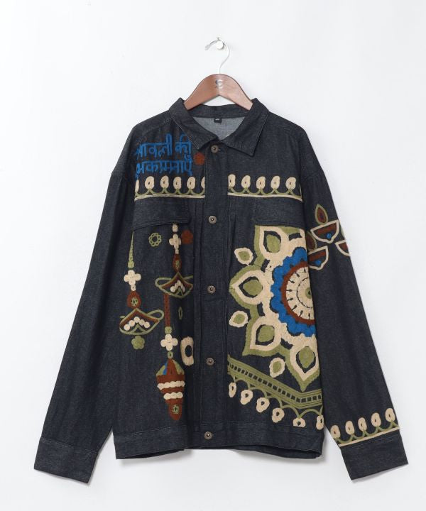 Men's Ari Embroidered Denim Shirt