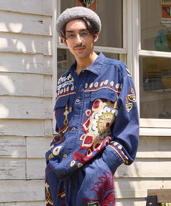 Men's Ari Embroidered Denim Shirt