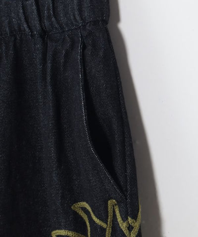 Men's Ari Embroidered Denim Pants by AMINA - Ametsuchi