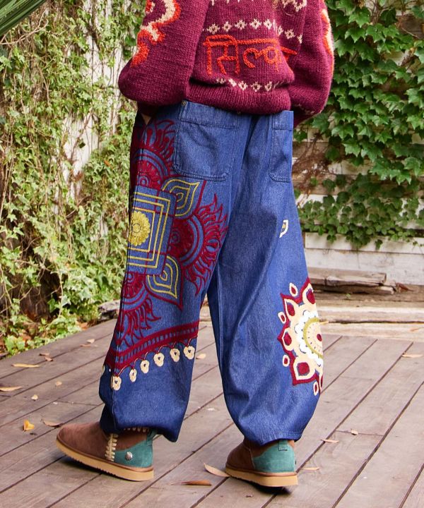 Ari Embroidered Denim Pants