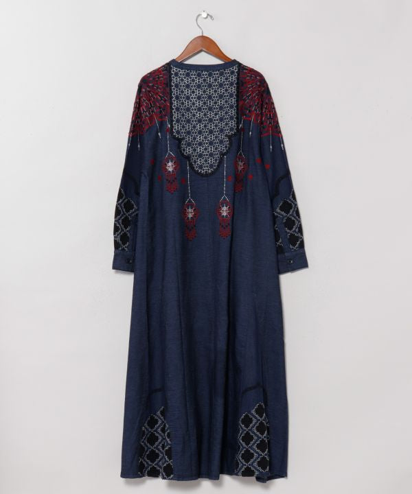 Fireworks Embroidered Denim Dress