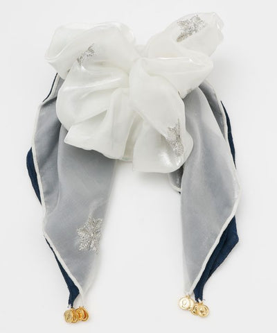 Indian Embroidered Ribbon Scrunchie