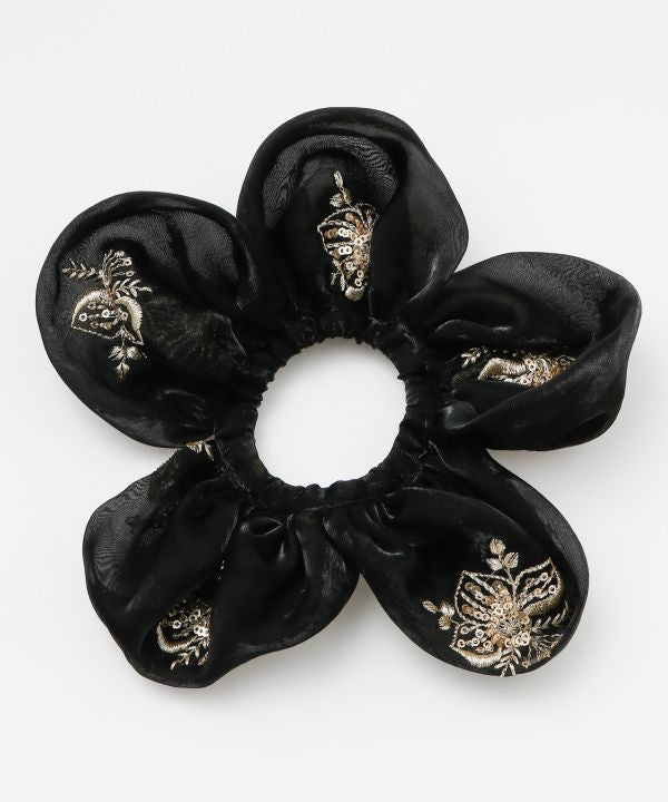 Indian Embroidered Lustrous Scrunchie