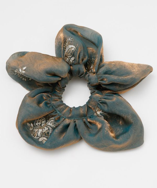 Indian Embroidered Lustrous Scrunchie