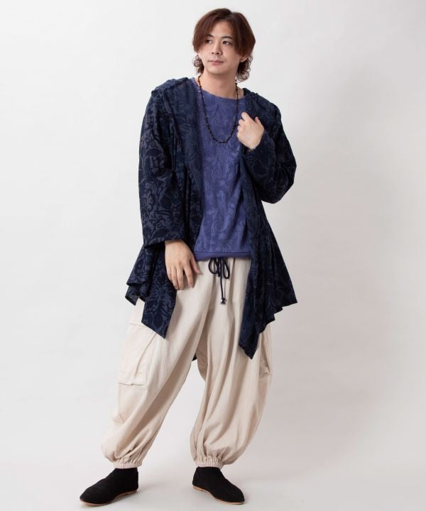 Botanical Relaxed Silhouette Cardigan by AMINA - Ametsuchi