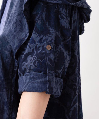Botanical Relaxed Silhouette Cardigan by AMINA - Ametsuchi