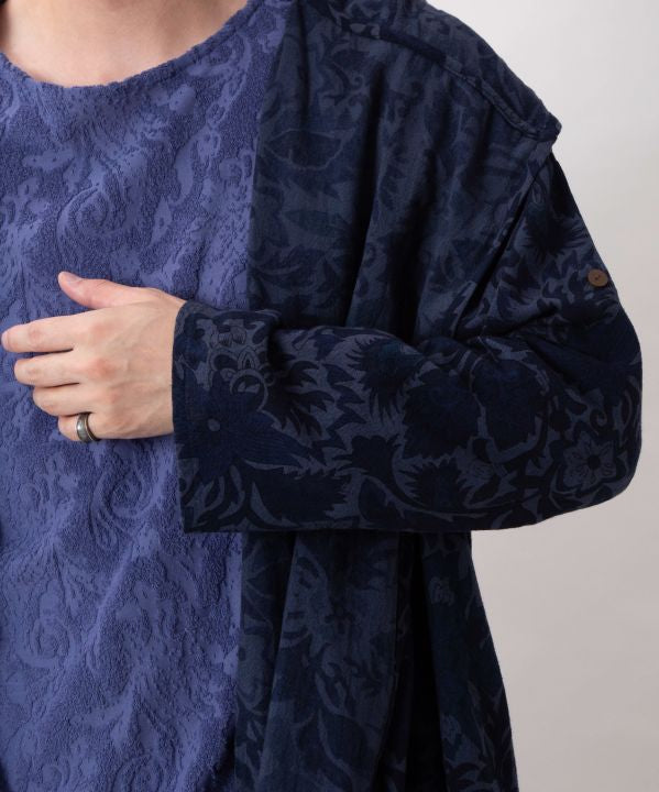 Botanical Relaxed Silhouette Cardigan by AMINA - Ametsuchi