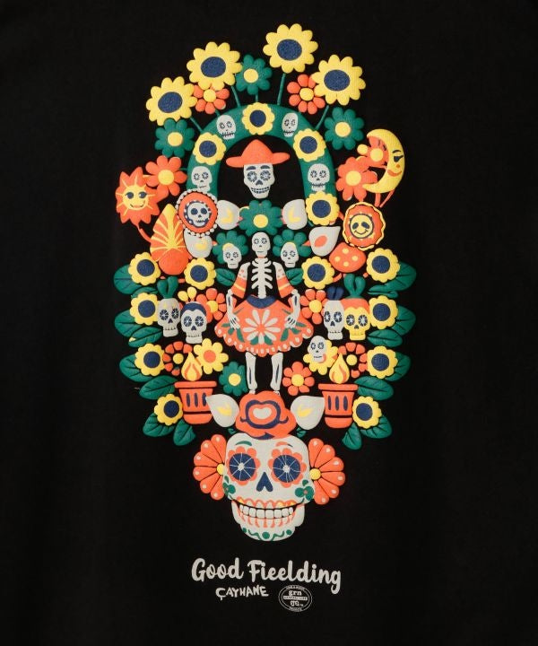 Sugar Skull Graphic Top - Size L - Amina x grn by AMINA - Ametsuchi