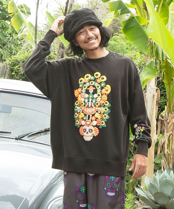 Sugar Skull Graphic Top - Size L - Amina x grn by AMINA - Ametsuchi