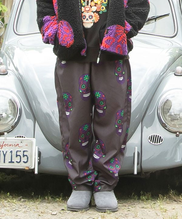 Sugar Skull Print Pants by AMINA - Ametsuchi