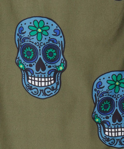 Sugar Skull Print Pants by AMINA - Ametsuchi